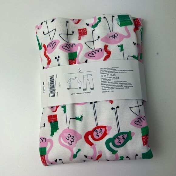 Janie and Jack GOOD NIGHT PAJAMAS IN FLAMINGO GIFTS - Picture 3 of 4